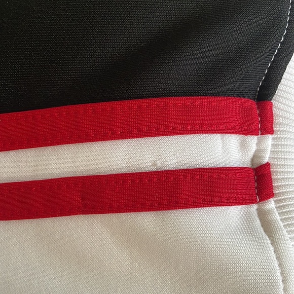 Y2K Fox Sweatshirt Zip Up Track Jacket White Red & Black Racing Size XXL - Picture 8 of 8